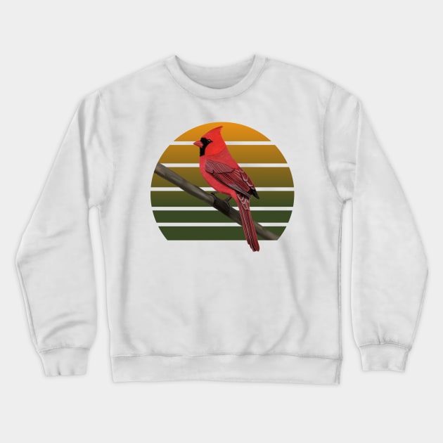 jz.birds Northern Cardinal Bird Art Crewneck Sweatshirt by jzbirds